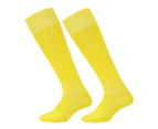 Long Tube Socks Breathable Sweat Absorption No Odor Elastic Long Tube Socks for Playing Football-Yellow - Yellow