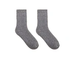 1 Pair Eye-catching Socks Perfect Gifts Colorful Soft Unisex Solid Long Socks for Winter-Dark Gray Men - Dark Gray Men