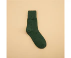 1 Pair Eye-catching Socks Perfect Gifts Colorful Soft Unisex Solid Long Socks for Winter-Green Women - Green Women
