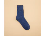 1 Pair Eye-catching Socks Perfect Gifts Colorful Soft Unisex Solid Long Socks for Winter-Blue Women - Blue Women