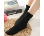 1 Pair Winter Plush Socks Thicken Tear Resistant Thermal Boots Floor Sleep Socks for Winter-Black - Black