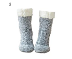 1 Pair Women Socks Dot Plush Autumn Winter Sweet Lightweight Floor Socks for Living Room-2 - 2