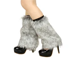 Women Leg Warmers Colorful Furry Faux Fur Fashion Appearance Stretchy Boot Covers for Daily Wear-3 - 3