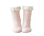 1 Pair Women Socks Dot Plush Autumn Winter Sweet Lightweight Floor Socks for Living Room-1 - 1