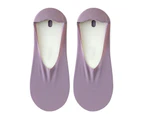 1 Pair Low Cut Socks Deep Mouth Invisible Anti-slip Pad Ice Silk Hypoallergenic Prevent Heel Loss Women Non-slip Invisible Socks for Everyday Life-Purple - Purple