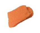 1 Pair Floor Socks Super Soft Ultra-thick Cotton Middle Tube Fluffy Autumn Winter Floor Socks for Home-Orange - Orange