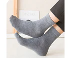 5 Pairs Spring Summer Men Socks Stretchy Solid Color Sweat-absorbent Socks for Sports Daily Wear-Dark Gray - Dark Gray