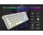 Royal Kludge RK71 Dual Mode 70% Hot Swappable Mechanical Gaming Keyboard White (Brown Switch)