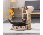 Furbulous Giraffe Cat Scratching Post with Cat Bed and Soft Head for Swiping  - Scratching Post and Bed