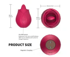 Miraco Rose Vibrator Clitoral Licking Real Tongue Massager Clit Stimulator Red