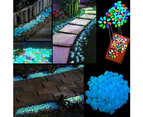 10Pcs Luminous Glowing Artificial Stone Aquarium Fish Tank Bonsai Garden Decor-Dark Blue