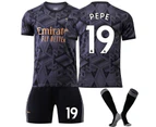 Pepe #19 Jersey Premier League Arsenal 202223 Men's Soccer T-shirts Jersey Set Kids Youths