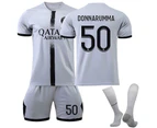Donnarumma #50 Jersey Ligue 1 Psg 202223 Men's Soccer T-shirts Jersey Set Kids Youths