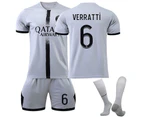 Marco Verratti #6 Jersey Ligue 1 Psg 202223 Men's Soccer T-shirts Jersey Set Kids Youths