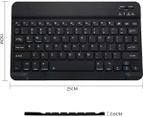 Bluetooth Keyboard, Ultra-Slim Rechargeable Wireless Bluetooth Keyboard for iOS, Android, Windows, and Mac Compatible - 10 inch Black