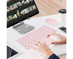 1 set Bluetooth Keyboard Bluetooth mouse with Touchpad，Rechargeable Portable Wireless Bluetooth Tablet Keyboard with Trackpad Bluetooth - Pink