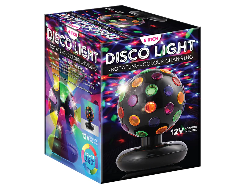 Landmark 16cm Revolving Disco Ball Light - Black/Multi