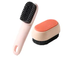 Laundry Brush Shoe Brush Shoe Cleaning Brush Scrub Brush for Stains,Household Cleaning Clothes Shoes Scrubbing - Pink Shoe Brush + Pink Clothes Brush