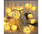 Rose Flower String Lights LED Fairy String Lights For Party Home Decoration-3M/6M-White