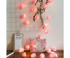 Rose Flower String Lights LED Fairy String Lights For Party Home Decoration-3M/6M-Pink