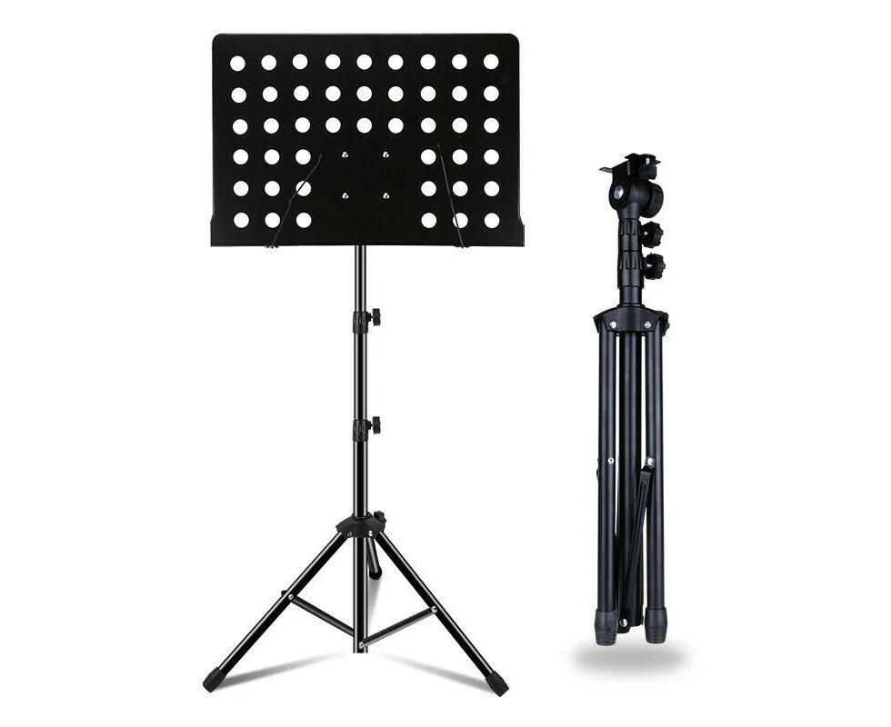 Professional Adjustable Music Sheet Stand Folding Heavy Duty Large Metal Stage Holder Mount Tripod Conductor