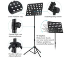 Professional Adjustable Music Sheet Stand Folding Heavy Duty Large Metal Stage Holder Mount Tripod Conductor