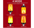 2pcs LED Flame Effect Fire Light Bulb, Upgraded 4 Modes Flickering Fire Christmas Decorations Lights