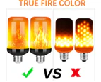 2pcs LED Flame Effect Fire Light Bulb, Upgraded 4 Modes Flickering Fire Christmas Decorations Lights