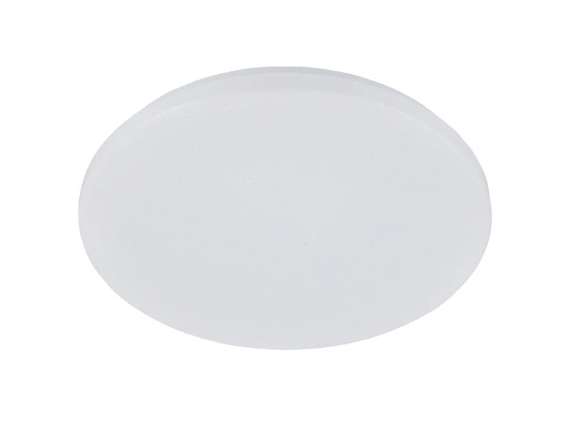 Diego LED Oyster Light 24w in Opal White w/ Crystal Effect