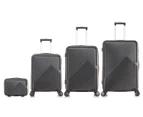 Kate Hill 4-Piece Hardside Spinner Luggage/Suitcase Set - Black