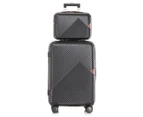 Kate Hill 4-Piece Hardside Spinner Luggage/Suitcase Set - Black