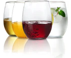 Stemless Wine Glass (Set of 4), 15 oz, Clear