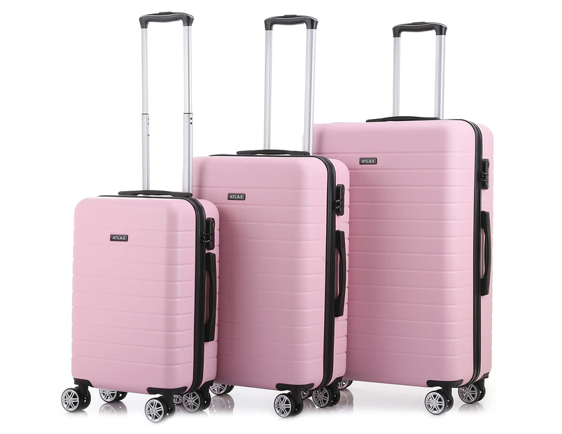Atlas Island 3-Piece Hardside Spinner Luggage/Suitcase Set - Pink