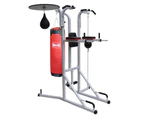 8 in 1 Boxing Rack Stand Multi Function Home Gym Station - 40kg Red Punching Bag