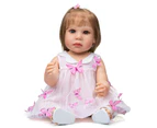 NPK 55CM Full Body Silicone Soft Touch Reborn Princess Girl Doll Lilly Hand Detailed Painting Soft Touch Waterproof Bath Toy