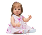 NPK 55CM Full Body Silicone Soft Touch Reborn Princess Girl Doll Lilly Hand Detailed Painting Soft Touch Waterproof Bath Toy
