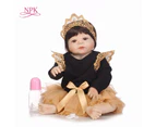 NPK 55CM Real Full Body Silicone Girl Reborn Baby Doll Toy Babies Princess Dolls Bebes Reborn Bonecas Brinquedos