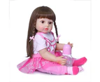 NPK 55CM new arrival original very soft full body silicone doll girl princess baby doll waterproof bath toy two colors of hair
