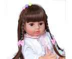 NPK 55CM original NPK full body silicone bebe doll reborn girl baby birthday Gift bath toy flexible soft touch