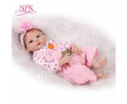 NPK reborn doll with soft real gentle  touch 22inch full vinyl doll lifelike newborn baby Christmas Gift sweet baby