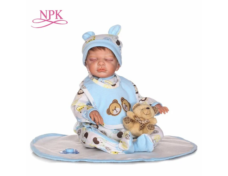 NPK reborn doll with soft real gentle  touch Simulation handmade sleeping baby doll creative gift for kids on Birthday