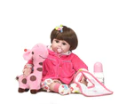NPK 50cm Lifelike Princess Girl Reborn Doll Realistic Silicone Real Touch Newborn Babies Toy girls Kids Birthday Xmas Gift