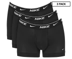 Nike Men's Dri-FIT Essential Cotton Stretch Trunks 3-Pack - Black
