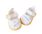 1Set Doll Princess Shoes Portable Delicate Fabric Doll Butterfly Fairy Strap White Shirt Dress for Kids-3#