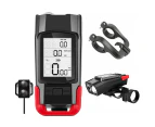 800 Lumen Bike Light LED 3 In1 USB Rechargeable Accurate Stopwatch Light with Horn Bike Accessory-Red