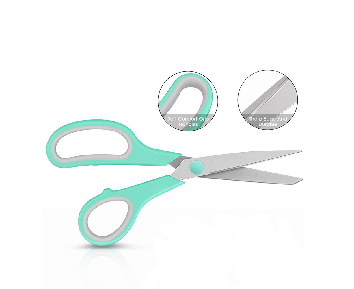 Scissors,8 Multipurpose Scissors Bulk 3-Pack, Ultra Sharp Blade