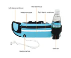 Multi-Function Unisex Running Exercise Storage Pouch Bag Sports Waist Fanny Pack-Sky Blue