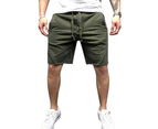 Fashion Solid Color Summer Sports Casual Fitness Running Men\'s Shorts Sweatpants-White