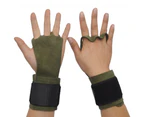 Gym Fitness Weight Lifting Anti-Slip Glove Wrist Wraps Palm Protector Cover-Black