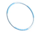 Sport Hoop Detachable Multi-color Abdominal Training Sports Weighted Exercise Hoop for Fitness-Blue-White